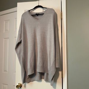 Gray long sleeve sweater plus size
